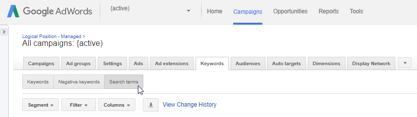 Google Ads Search Terms